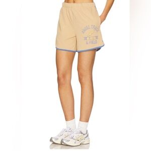 The Mayfair Group Angel Track & Field Sweatshorts Vintage Latte Size M L NWT